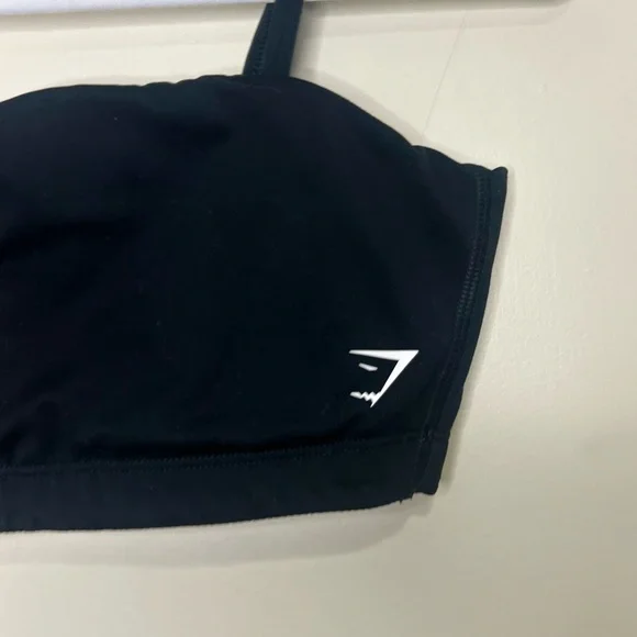 Gymshark Black Bandeau Style Sports Bra Sz Med - Picture 2 of 7